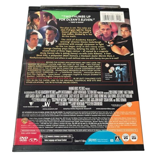 Ocean’s Eleven (DVD, Widescreen, Snapcase) SEALED George Clooney Brad Pitt - Picture 2 of 2